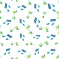 Simple music note seamless pattern