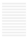 Simple music notebook page layout, vector illustration