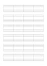 Simple music notebook page layout, vector illustration