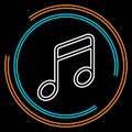 Simple Music Thin Line Vector Icon