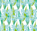 Simple naive flowers pattern. Royalty Free Stock Photo