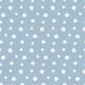 Simple naive seamless pattern white daisies flowers