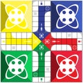 Ludo game board vector art illustration