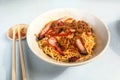 Simple no frills Sarawak kolok mee, popular food in Malaysia