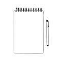 Simple notepad with a pen for notes