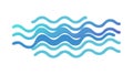 Simple Ocean Waves Blue Ripples Vector Pattern, vector design Generative AI Royalty Free Stock Photo