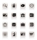 Simple and Office Realistic Internet Icons Royalty Free Stock Photo