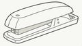 Simple office stapler illustration vector design Generative AI Royalty Free Stock Photo