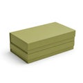 Simple olive green cardboard box stack Royalty Free Stock Photo