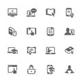 Simple Online Education Icons