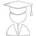 Education icon university avatar. University avatar. Education icon isolated on white background Royalty Free Stock Photo