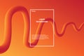 simple orange liquid background vector illustration Royalty Free Stock Photo