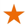 Simple Orange Star on White Background Royalty Free Stock Photo