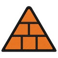 Orange geometric triangle divided into smaller squares design Royalty Free Stock Photo