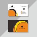 Simple orange visit card template Royalty Free Stock Photo