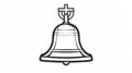 Simple outline church bell