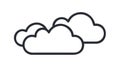 Simple Outline Cloud Icon, vector design Generative AI Royalty Free Stock Photo