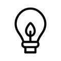 Outline Simple Lightbulb Idea Creativity Innovation Symbol Shape Icon Royalty Free Stock Photo