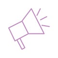 Simple outline lilac shout icon