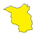 Simple outline map of Brandenburg is a state of Germany. Royalty Free Stock Photo