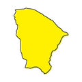 Simple outline map of Ceara is a state of Brazil. Stylized line