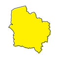 Simple outline map of Hauts-de-France is a region of France
