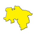 Simple outline map of Lower Saxony is a state of Germany.