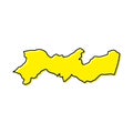 Simple outline map of Pernambuco is a state of Brazil. Stylized