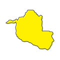 Simple outline map of Rondonia is a state of Brazil. Stylized li