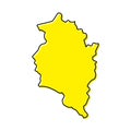 Simple outline map of Vorarlberg is a state of Austria. Royalty Free Stock Photo