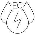 Simple outline modern minimal icon of the Water Electrical Conductivity or EC