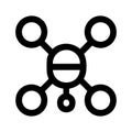 Simple Outline Network Connection Node Symbol Icon With Centralized Structure Royalty Free Stock Photo