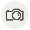 Simple outline photo camera icon