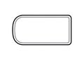 Simple outline of a rounded rectangle with a thick border isolated on white background Royalty Free Stock Photo