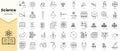 Simple Outline Set of Science icons. Linear style icons pack. Vector illustration Royalty Free Stock Photo