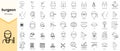 Simple Outline Set of Surgeon icons. Linear style icons pack. Vector illustration Royalty Free Stock Photo