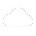 Simple outline weather cloud icon isolated on white background