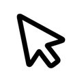 Simple Outline Style Arrow Cursor Pointer Direction Sign Icon Royalty Free Stock Photo
