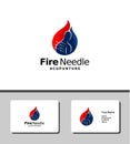 Simple and outstanding fireneedle acupunture logo