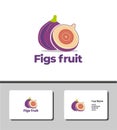 Simple and outstanding logo of fresh figs fruit