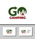 Simple and outstanding logo for camping and outdoor activity