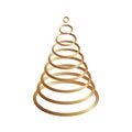 Simple oval gold christmas tree