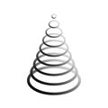 Simple oval monochromatic christmas tree