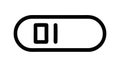 Simple oval shape with 01, representing digital data or binary, vector design Generative AI Royalty Free Stock Photo