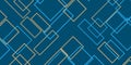 Simple Overlapping Rectangular Frames of Various Sizes, Colored in Green, Brown and Blue - Geometric Shapes Pattern