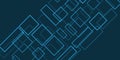 Simple Overlapping Rectangular Frames of Various Sizes, Colored in Shades of Blue - Geometric Shapes Pattern, Texture