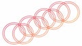 Simple Overlapping Rings, Abstract Unity Vector Graphic, vector design Generative AI Royalty Free Stock Photo