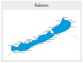 Simple overview map of the Hungarian Lake Balaton