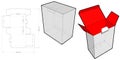 Simple Packaging Box Internal measurement 11.7x7.15.2 cm and Die-cut Pattern