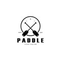 simple paddle logo,design for surfing,rafting,canoe,boat,surfing and rowing equipment business,vector